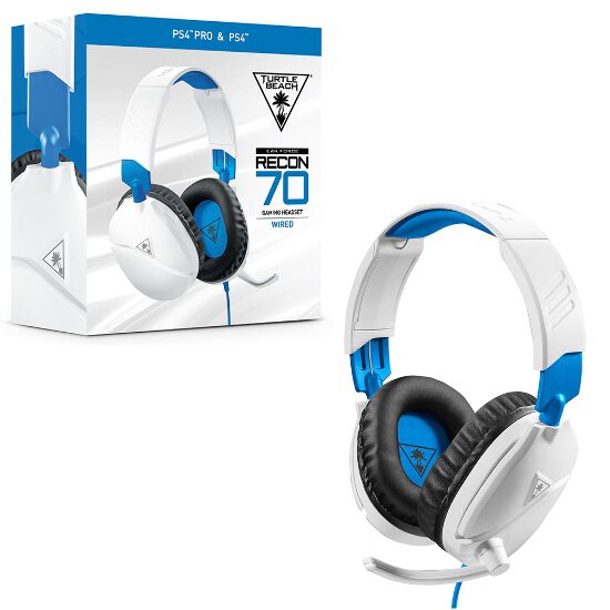 PS4 TURTLE BEACH cuffie gaming Ear Force Recon 70P white (wired for Ps4) Accessori - Disponibile in 2/3 giorni lavorativi