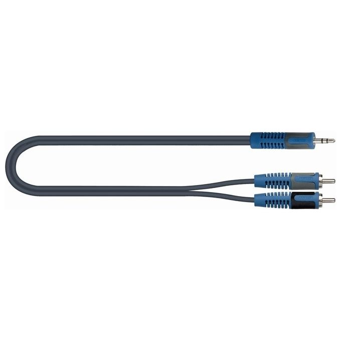 Quiklok Cavo Assemblato Adattatore Stereo 3.5mm Jack Maschio-2 x Rca Maschio 5mt - Disponibile in 3-4 giorni lavorativi