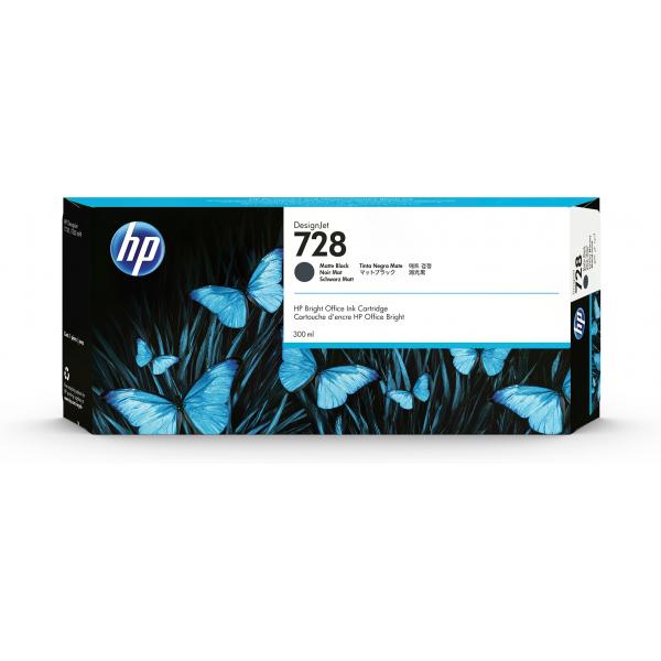 HP 728 CARTUCCIA INK-JET 300 ML MATTE BLACK - Disponibile in 3-4 giorni lavorativi Hp