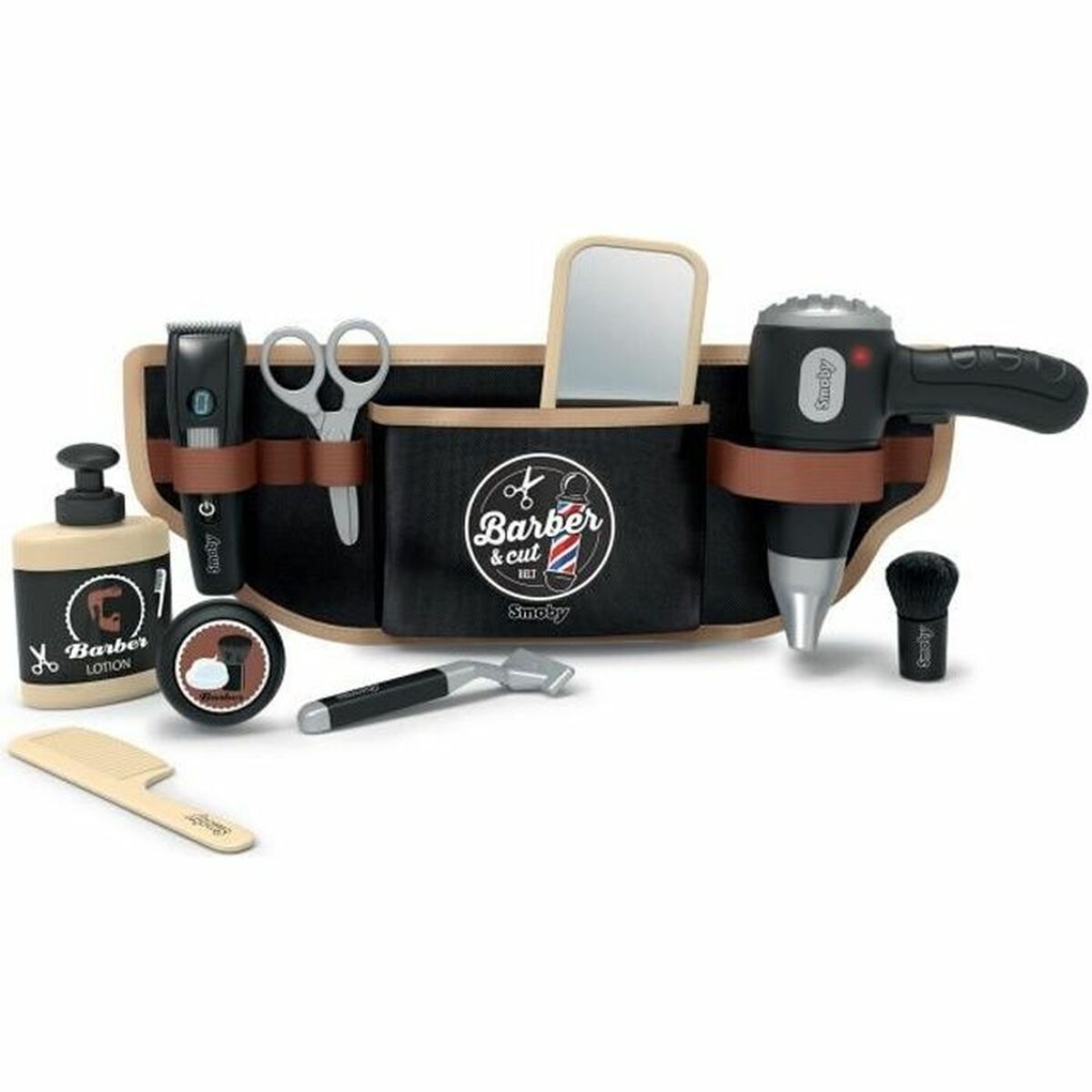 Set di Trucchi per Bambini Smoby BARBER & CUT BELT Nero - Disponibile in 3-4 giorni lavorativi