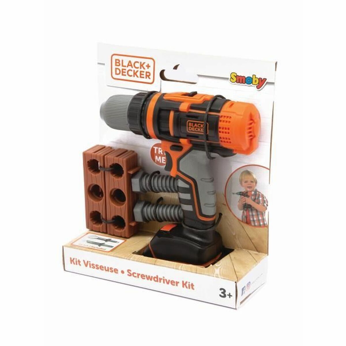 Trapano giocattolo Smoby Black + Decker - Disponibile in 3-4 giorni lavorativi