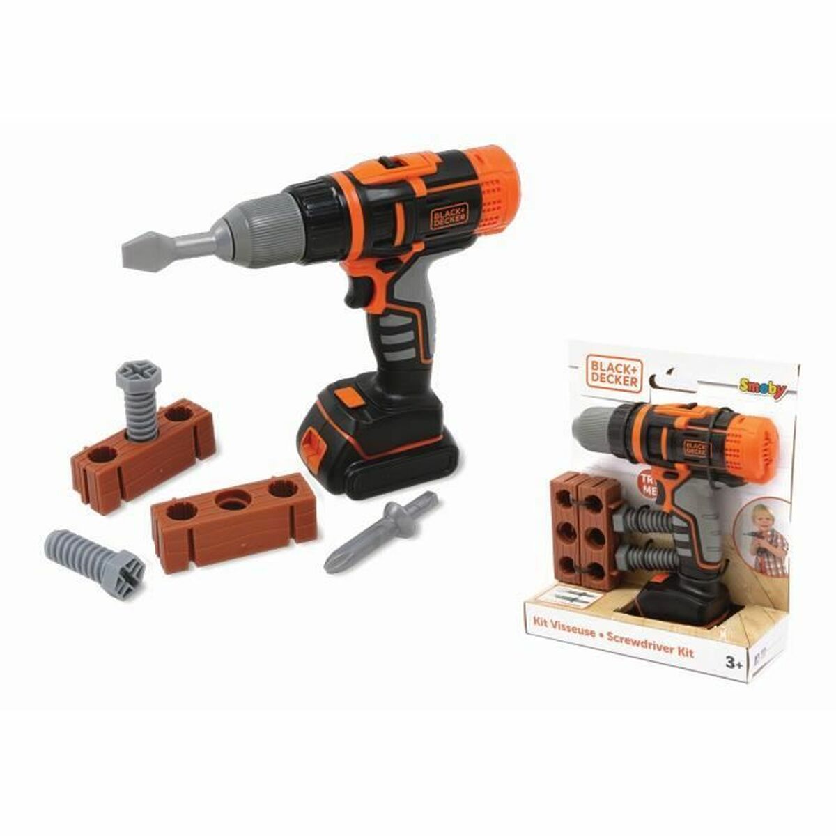 Trapano giocattolo Smoby Black + Decker - Disponibile in 3-4 giorni lavorativi