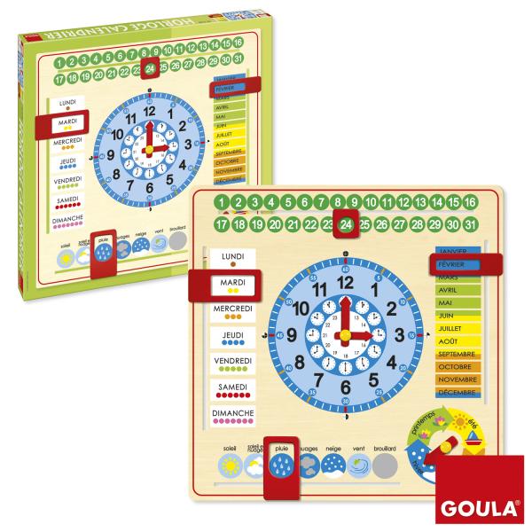 Orologio calendario - GOULA - Imparare mesi, stagioni, giorni e ore - Disponibile in 3-4 giorni lavorativi