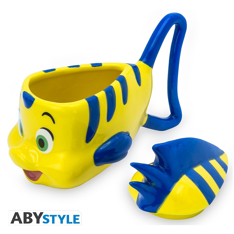 ABYSTYLE DISNEY - Tazza 3D - La Sirenetta Flounder - Disponibile in 2/3 giorni lavorativi Abystyle