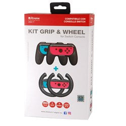 Switch XTREME Kit Swtich 2 volanti + 2 joypad grip Accessori - Disponibile in 2/3 giorni lavorativi