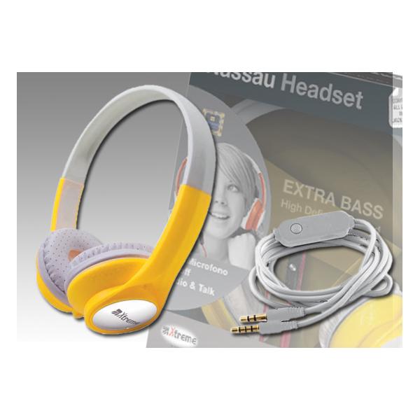 XTREME Cuffie Stereo+Microfono NASSAU Giallo - Disponibile in 2/3 giorni lavorativi Xtreme