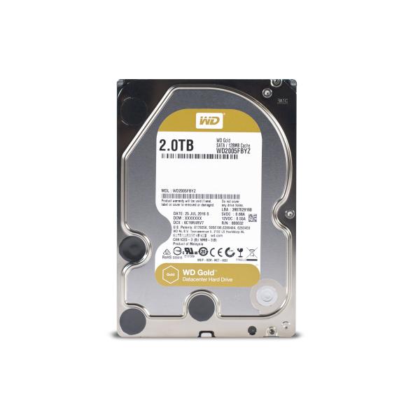 WESTERN DIGITAL HDD GOLD 2TB 3,5 7200RPM SATA 6GB/S 128MB CACHE - Disponibile in 3-4 giorni lavorativi