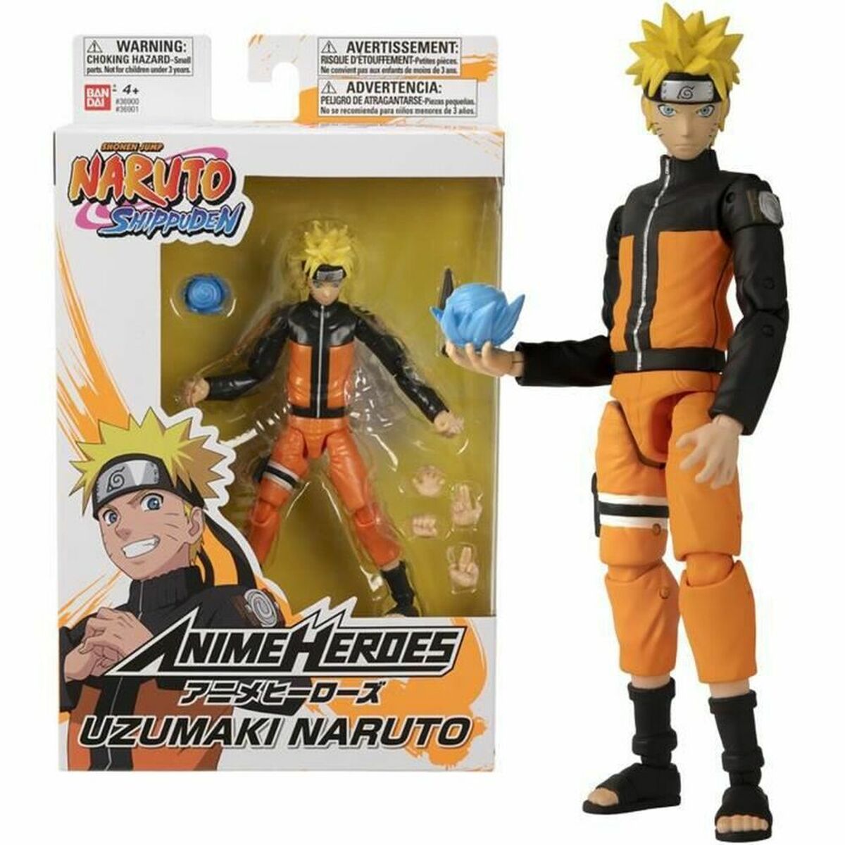 Statuetta Articolata Naruto Uzumaki - Anime Heroes 17 cm - Disponibile in 3-4 giorni lavorativi