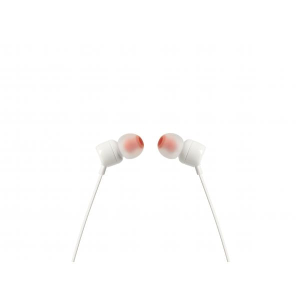 JBL Auricolari Wired Filo Tune 110 T110 Jack 3.5mm White - Disponibile in 2-3 giorni lavorativi Jbl