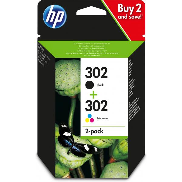 Confezione da 30 cartucce d'inchiostro nero HP 302 / tre colori autentici per HP DeskJet 2130/3630 e HP OfficeJet 3830 (X4D37AE) - Disponibile in 3-4 giorni lavorativi