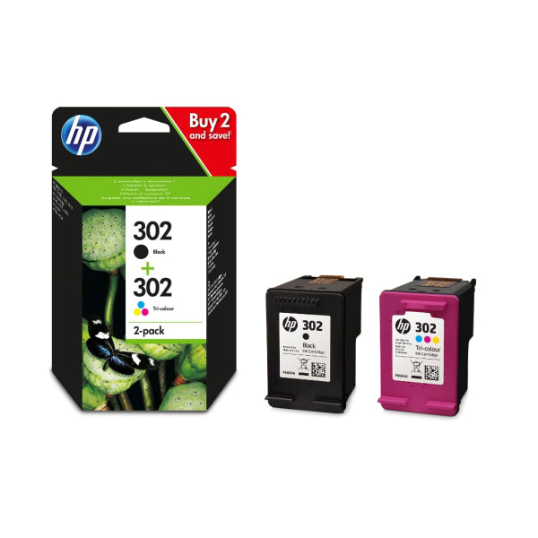 Confezione da 30 cartucce d'inchiostro nero HP 302 / tre colori autentici per HP DeskJet 2130/3630 e HP OfficeJet 3830 (X4D37AE) - Disponibile in 3-4 giorni lavorativi