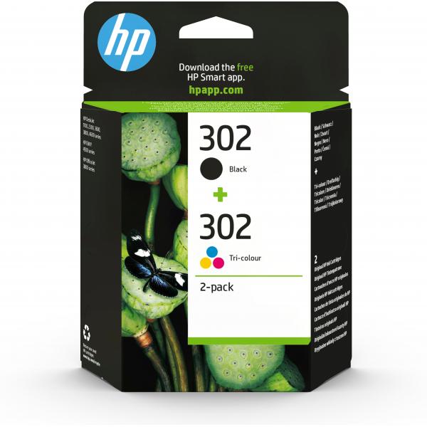 Confezione da 30 cartucce d'inchiostro nero HP 302 / tre colori autentici per HP DeskJet 2130/3630 e HP OfficeJet 3830 (X4D37AE) - Disponibile in 3-4 giorni lavorativi