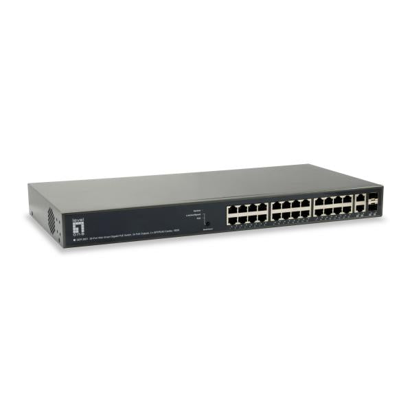 LevelOne GEP-2651 Gestito L3 Gigabit Ethernet (10/100/1000) Nero Supporto Power over Ethernet (PoE) - Disponibile in 6-7 giorni lavorativi