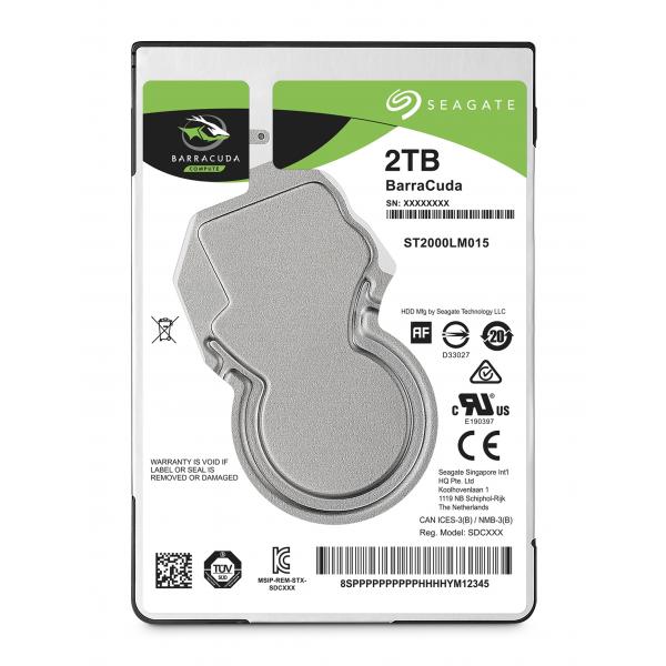 HD SEAGATE BARRACUDA SATA3 2TB GB 2.5" 9.5mm 5400 RPM 8mb cache - ST2000LM015 - Disponibile in 3-4 giorni lavorativi