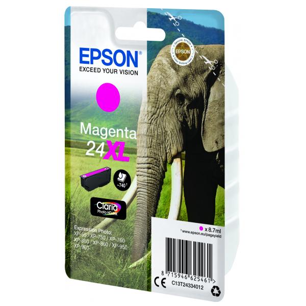 CONSUMABILI EPSON CARTU. MAGENTA SERIE24XL ELEFANTE - Disponibile in 3-4 giorni lavorativi Epson