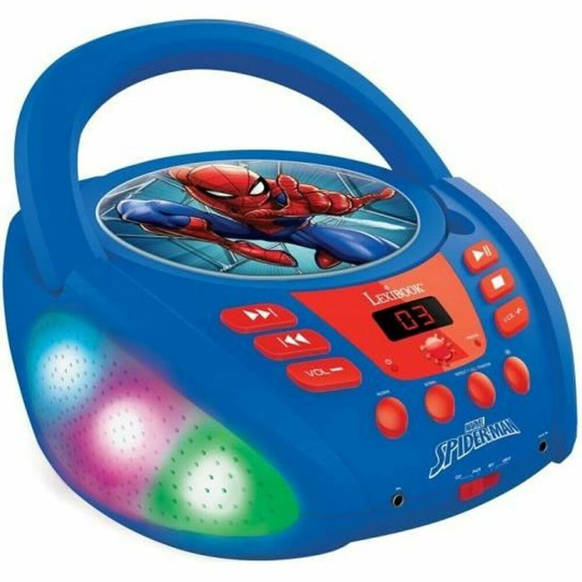 Riproduttore Lexibook Spider-Man Luce LED CD Per bambini Bluetooth Bluetooth 5.0 - Disponibile in 3-4 giorni lavorativi