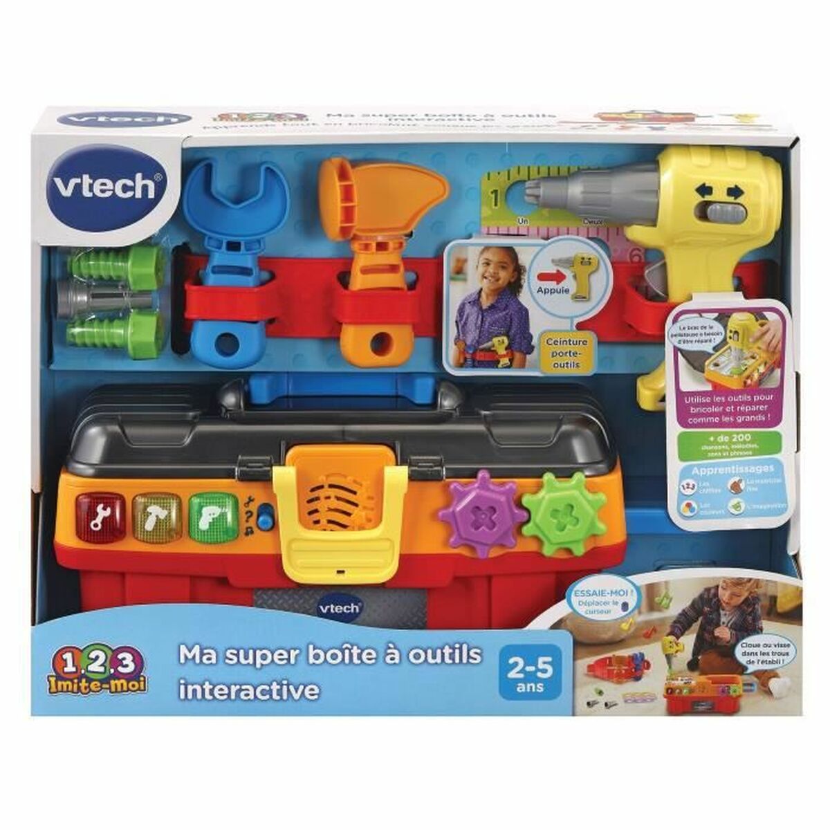 Set attrezzi per bambini Vtech My Great Interactive Toolbox - Disponibile in 3-4 giorni lavorativi