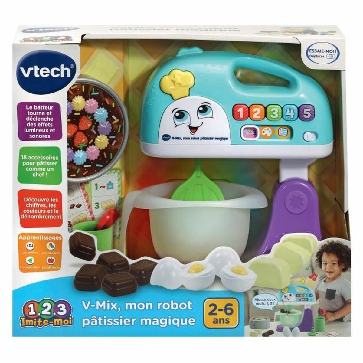 Frullatore giocattolo Vtech V-Mix, mon robot ptissier magique - Disponibile in 3-4 giorni lavorativi