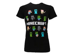 MINECRAFT PERSONAGGI T-shirt M nera - Disponibile in 2/3 giorni lavorativi GED