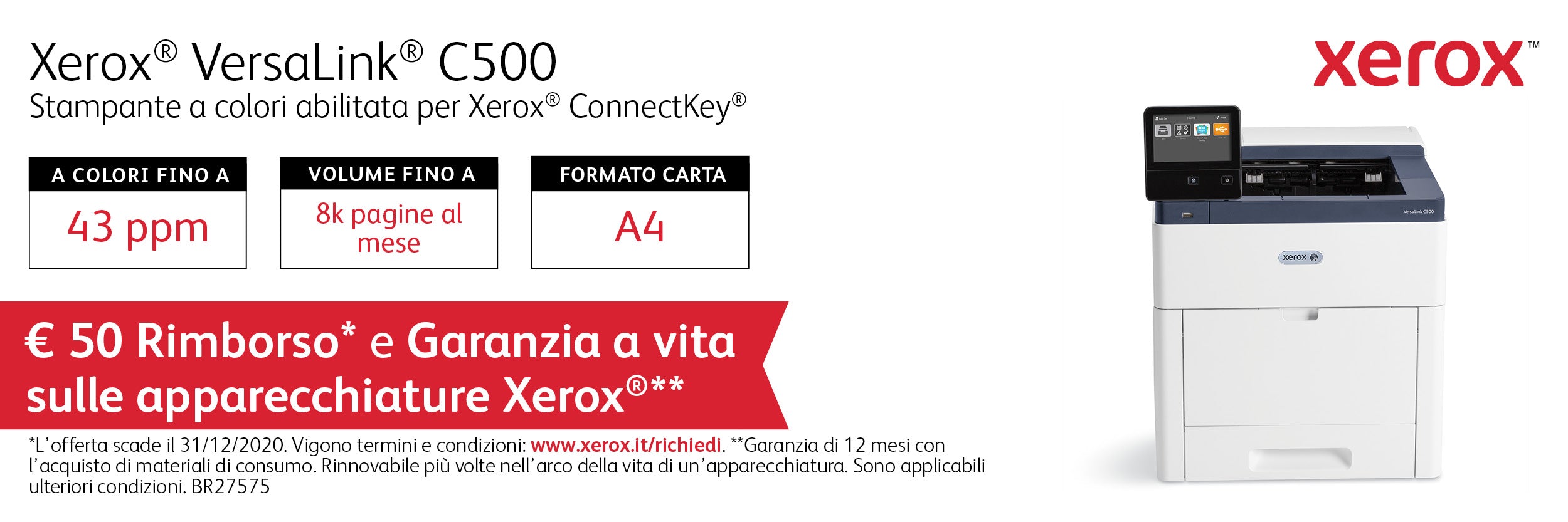 Xerox Cartuccia toner Magenta da 9.000 pagine per VersaLink C500 / C505 (106R03874) - Disponibile in 6-7 giorni lavorativi