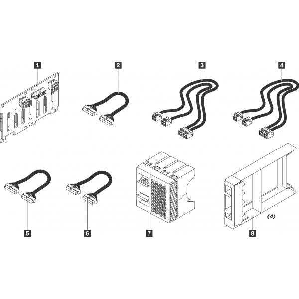 ThinkSystem SR550/SR650 2.5" SATA/SAS 8-Bay Backplane Kit 7XH7A06254 - Disponibile in 3-4 giorni lavorativi