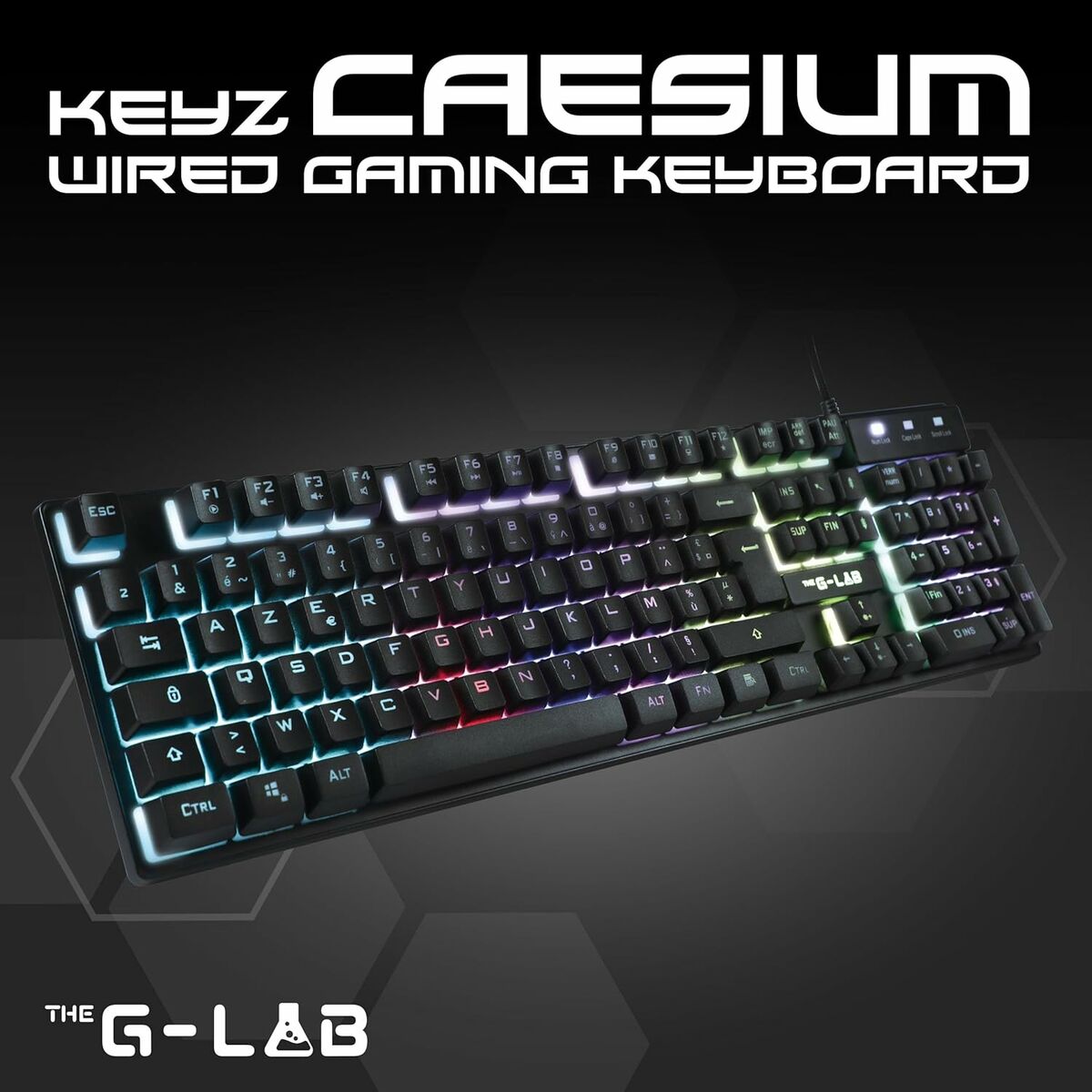 Tastiera Wireless The G-Lab KEYZ-CAESIUMT-W/SP Nero - Disponibile in 3-4 giorni lavorativi