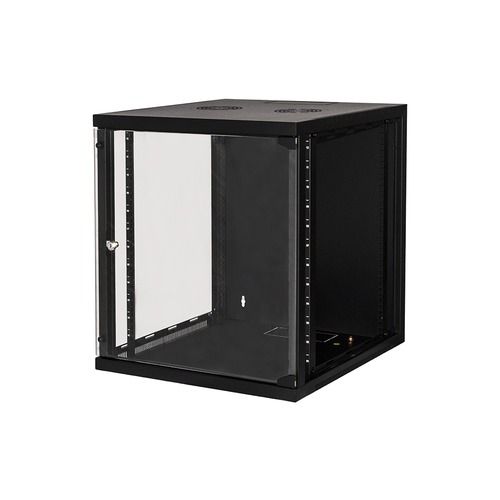 RACK LINK ARMADIO 12 UNITA' DA MURO (A)620x(L)540x(P)600mm COLORE NERO PORTA VETRO Capacità di carico 45 kg. - Disponibile in 3-4 giorni lavorativi Link Accessori