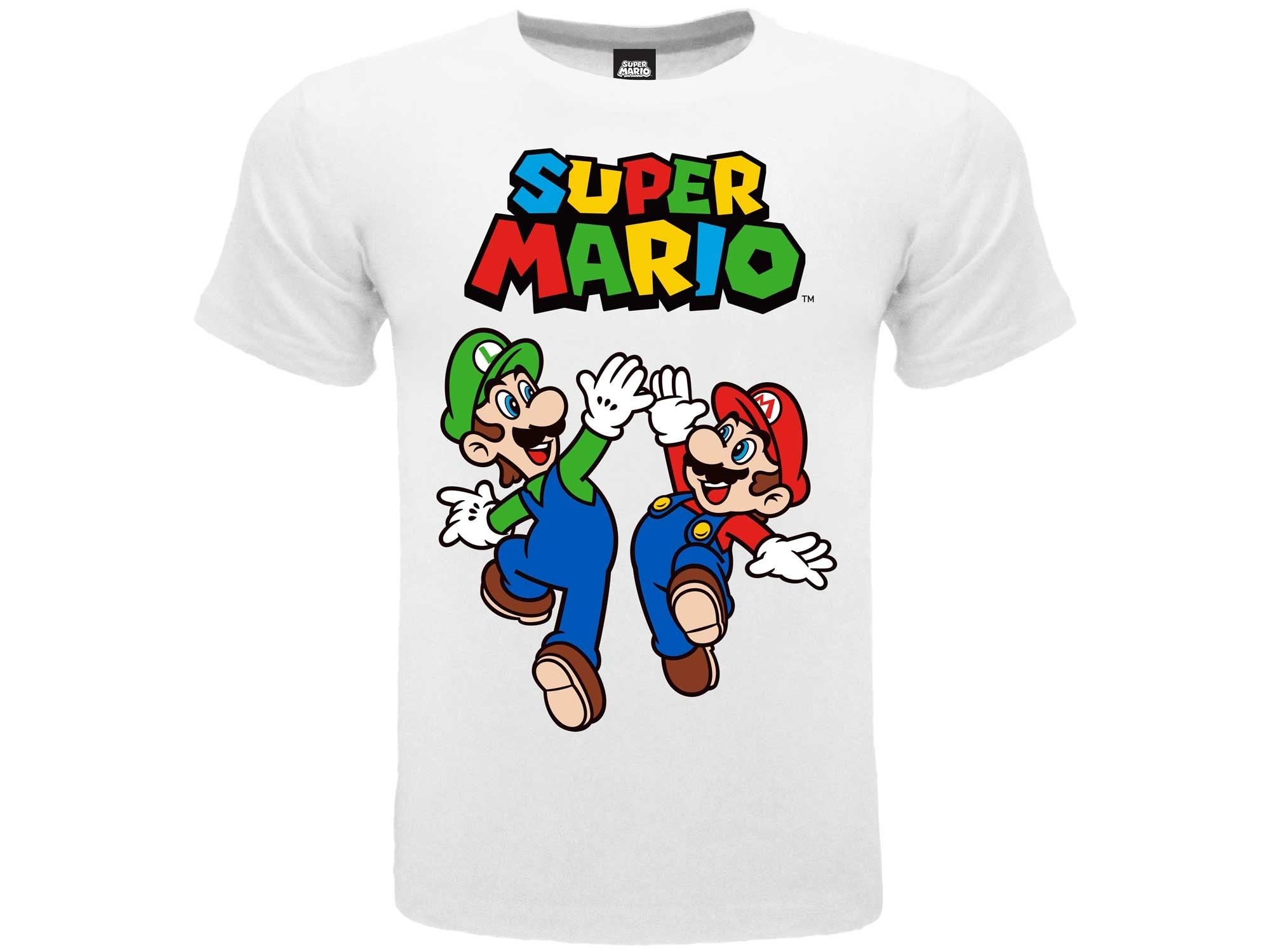 NINTENDO: SUPER MARIO MARIO & LUIGI T-shirt 12/13 Bianca - Disponibile in 2/3 giorni lavorativi GED