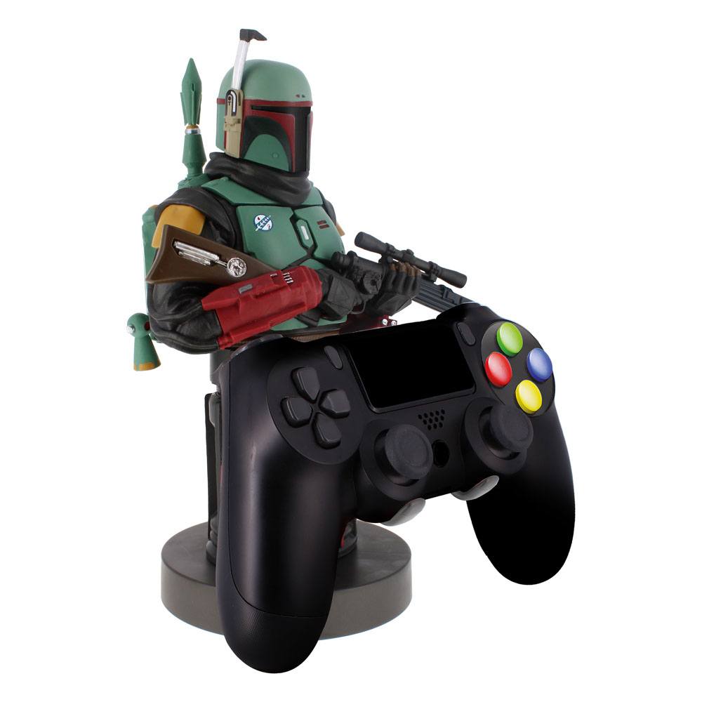 STAR WARS - BOBA FETT WITH GUN CABLE GUY (porta smartphone/controller + cavo USB 2 metri separato) - Disponibile in 2/3 giorni lavorativi