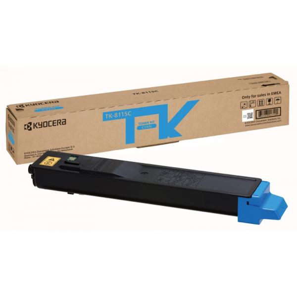 TONER KYOCERA TK-8115C Ciano 6.000PP x M8124cidn M8130cidn - Disponibile in 3-4 giorni lavorativi