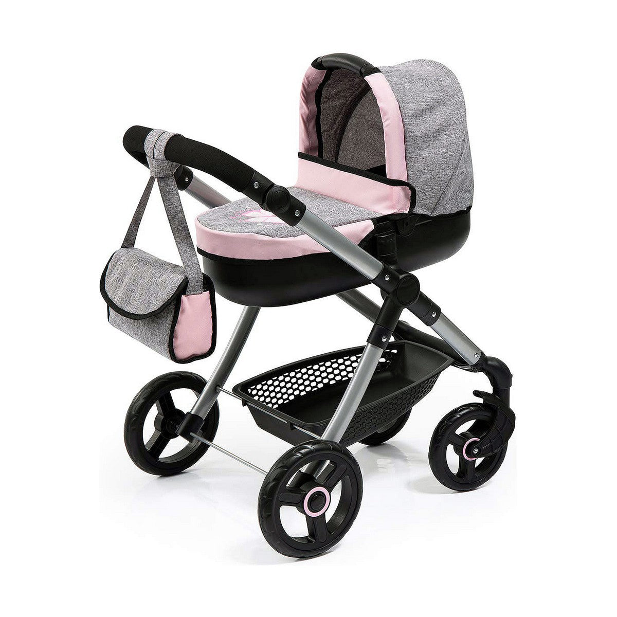 Carrozzina per Bambole Reig Stule Pram Grigio 63 cm - Disponibile in 3-4 giorni lavorativi