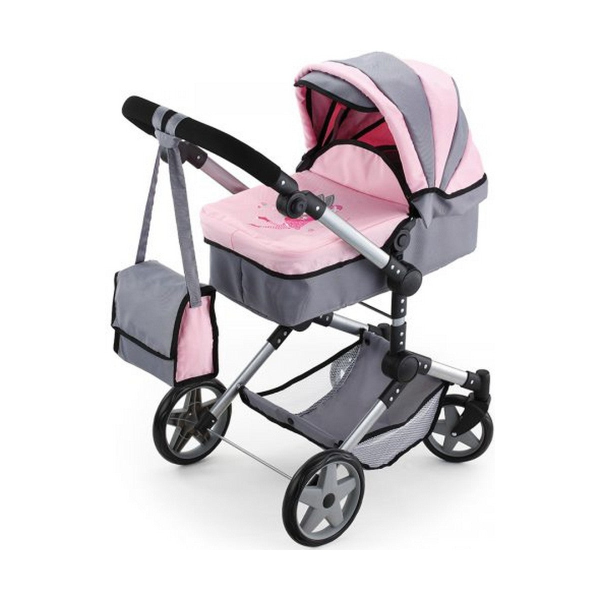 Carrozzina per Bambole Reig Pram Neo Pro Grigio 57 cm - Disponibile in 3-4 giorni lavorativi