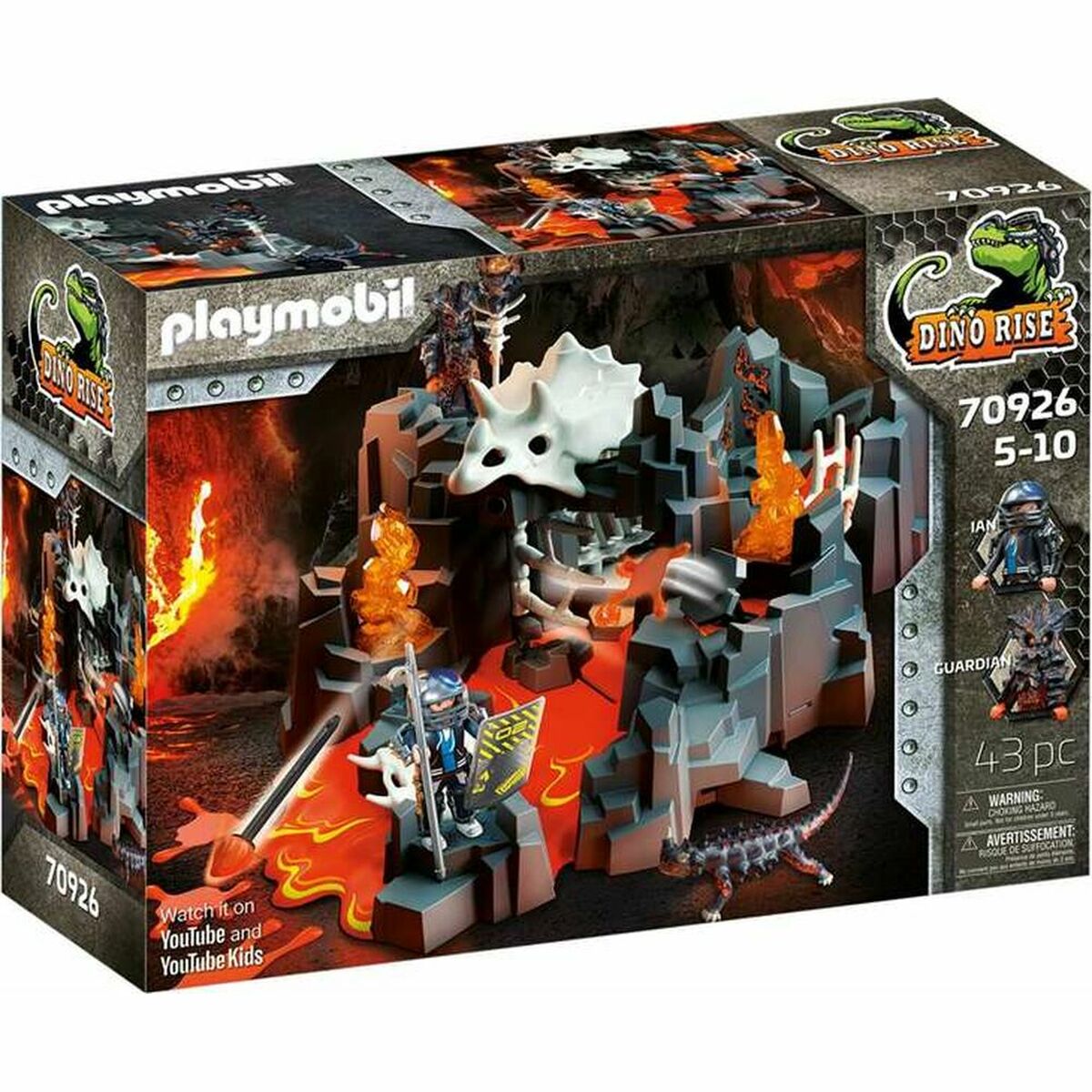 Playset Playmobil Dino Rise Lava Fountain Guardian 70926 - Disponibile in 3-4 giorni lavorativi