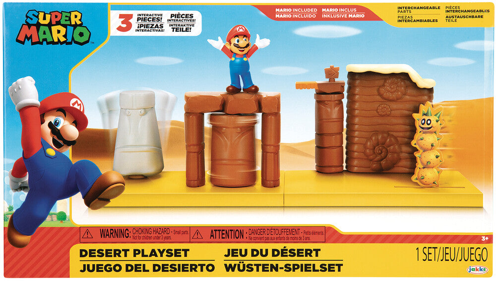 Action figure / Statue JAKKS PACIFIC NINTENDO SUPER MARIO DESERT PLAYSET - Disponibile in 2/3 giorni lavorativi