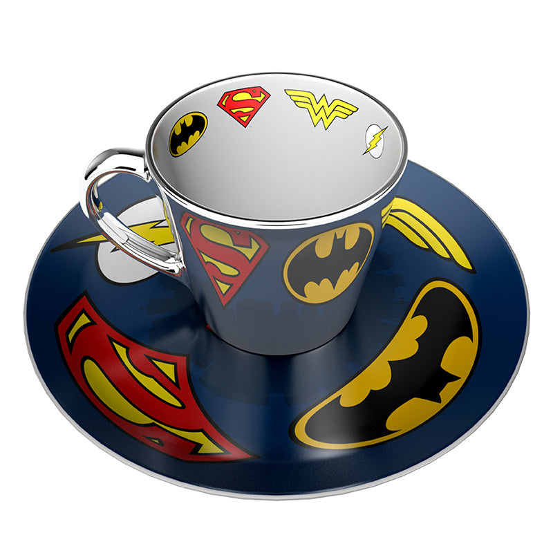 ABYSTYLE DC COMICS - Set Tazza "Specchio" e Piattino: "Logo" - Disponibile in 2/3 giorni lavorativi Abystyle