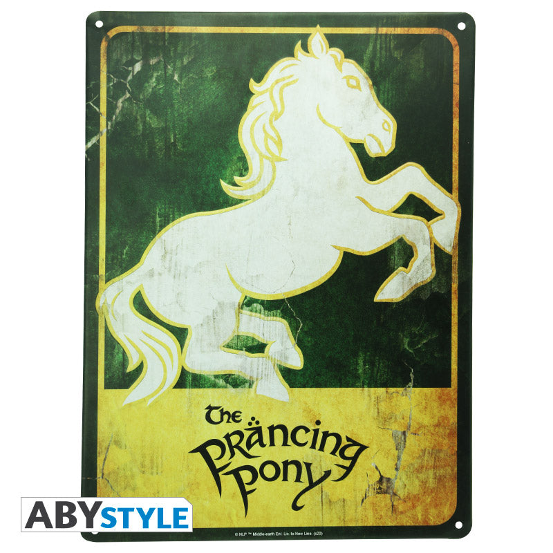 ABYSTYLE IL SIGNORE DELI ANELLI - Targa in metallo: "Prancing Pony" - Disponibile in 2/3 giorni lavorativi