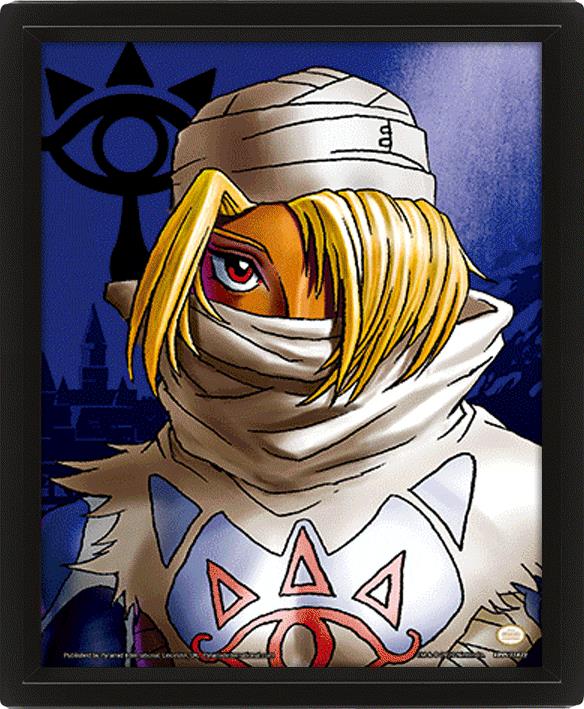 PYRAMID THE LEGEND OF ZELDA (ZELDA TO SHEIK) - POSTER 3D LENTICULAR INCORNICIATO - Disponibile in 2/3 giorni lavorativi