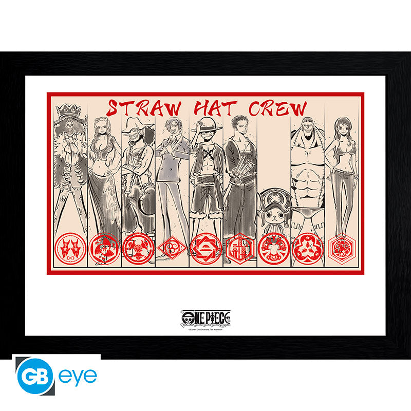 ABYSTYLE ONE PIECE - Poster Incorniciato: "Straw Hat Crew" (30x40) - Disponibile in 2/3 giorni lavorativi