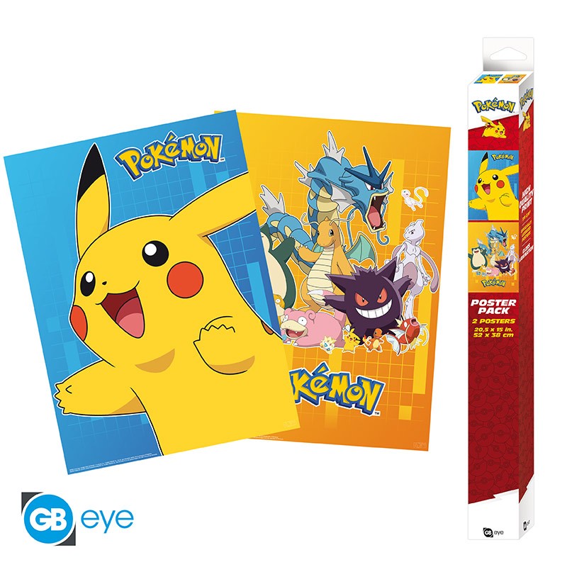 ABYSTYLE POKEMON - Set 2 Poster: "Colorful Characters" (52x38) - Disponibile in 2/3 giorni lavorativi Abystyle