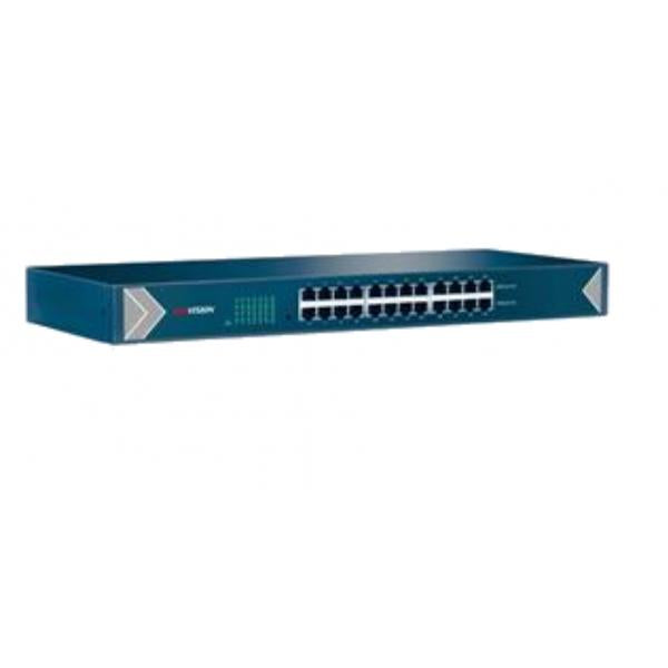 SWITCH HIKVISION 24 Gigabit RJ45 ports, 19-inch Rack-mountable Steel Case Unmanaged Switch - Disponibile in 3-4 giorni lavorativi