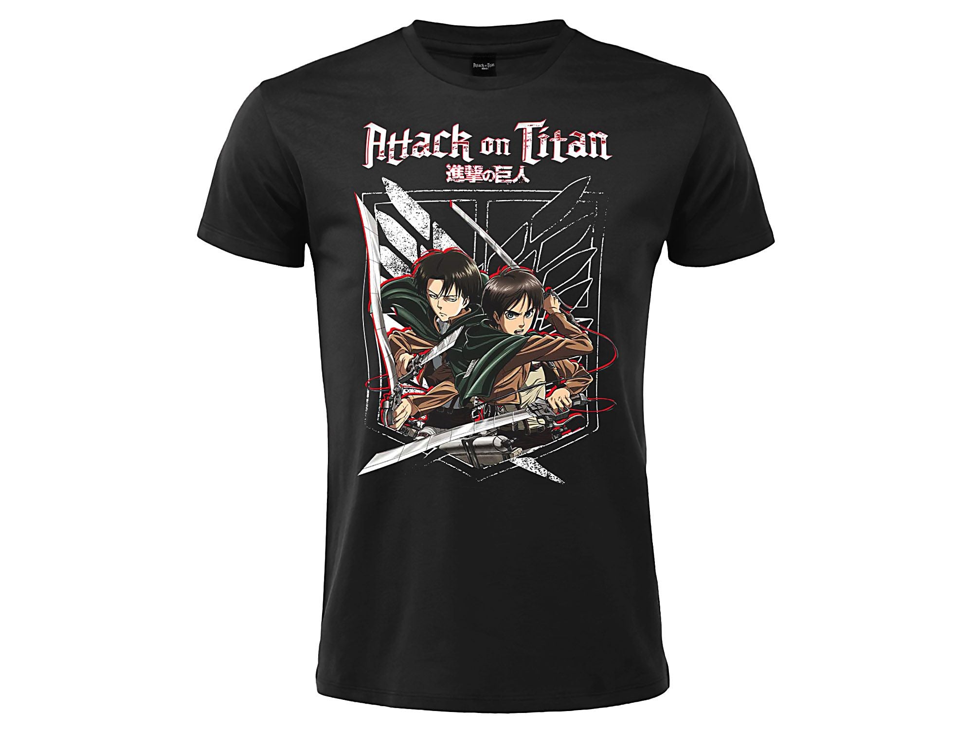 ATTACCO DEI GIGANTI - LEVI & EREN T-Shirt S nera - Disponibile in 2/3 giorni lavorativi