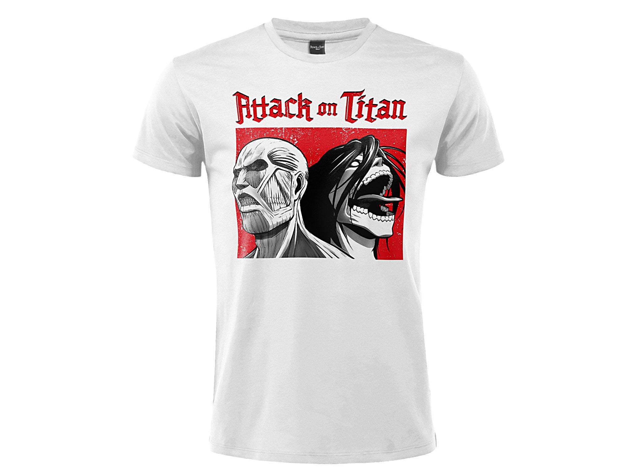 ATTACCO DEI GIGANTI - EREN VS COLOSSAL TITAN T-Shirt S bianca - Disponibile in 2/3 giorni lavorativi