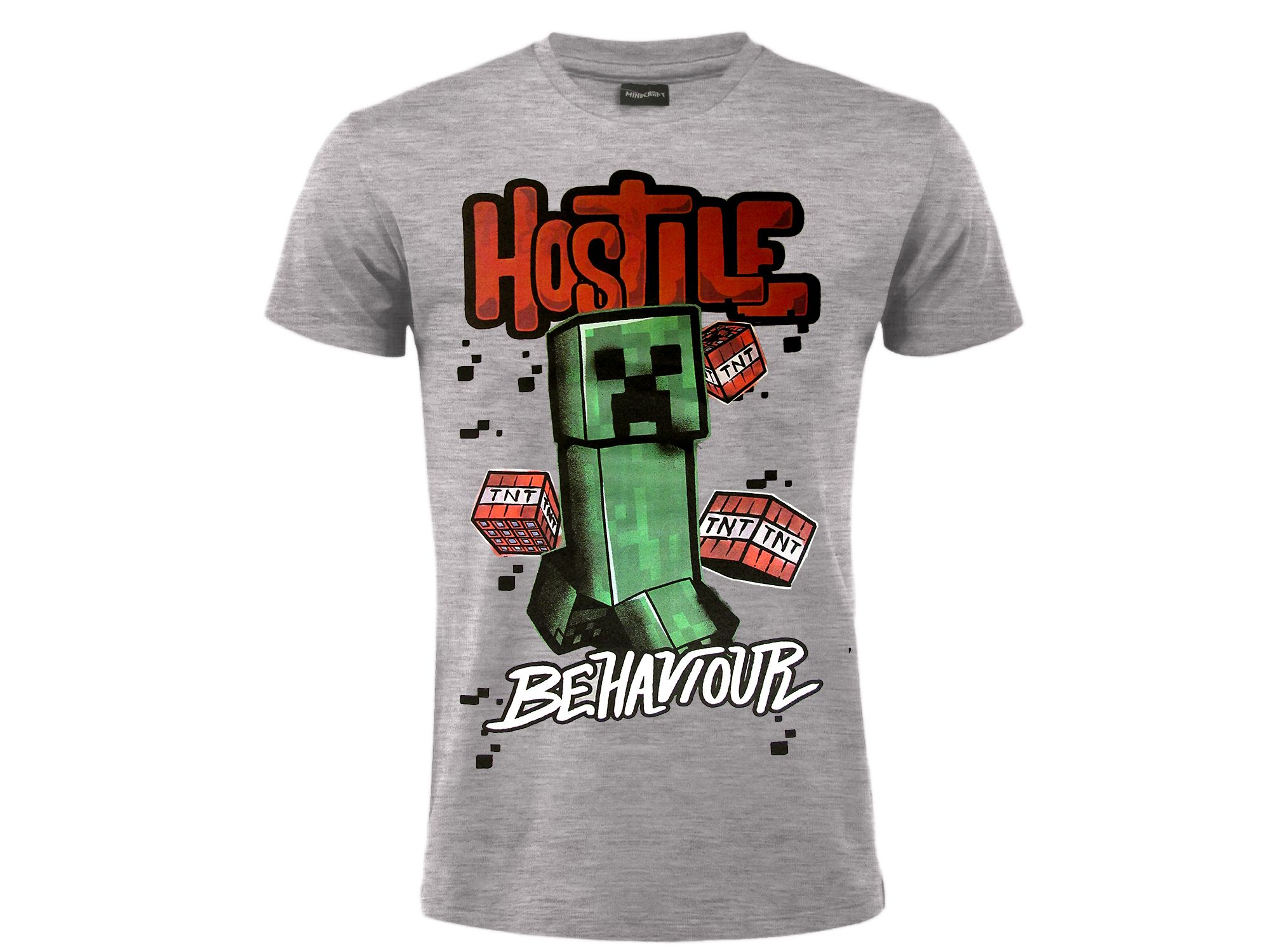 MINECRAFT - "TNT Creeper" T-shirt grigia 14 anni - Disponibile in 2/3 giorni lavorativi GED