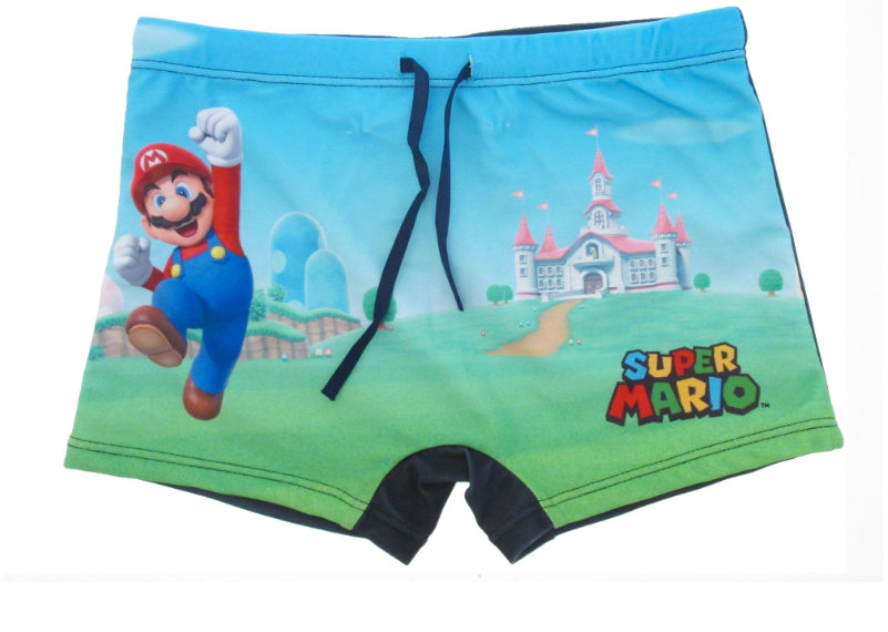 NINTENDO SUPER MARIO : MUSHROOM KINGDOM CASTLE - COSTUME DA BAGNO BOXER 10 ANNI (140cm) - Disponibile in 2/3 giorni lavorativi GED