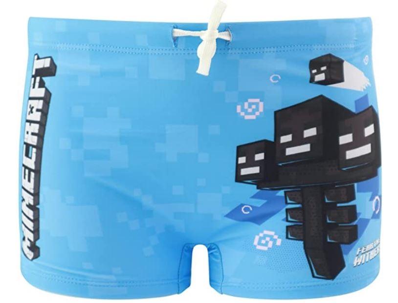 MINECRAFT : WITHER - COSTUME DA BAGNO BOXER 9 ANNI (134cm) - Disponibile in 2/3 giorni lavorativi GED