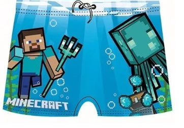 MINECRAFT : AGGIORNAMENTO ACQUATICO STEVE - COSTUME DA BAGNO BOXER 8 ANNI (128cm) - Disponibile in 2/3 giorni lavorativi GED