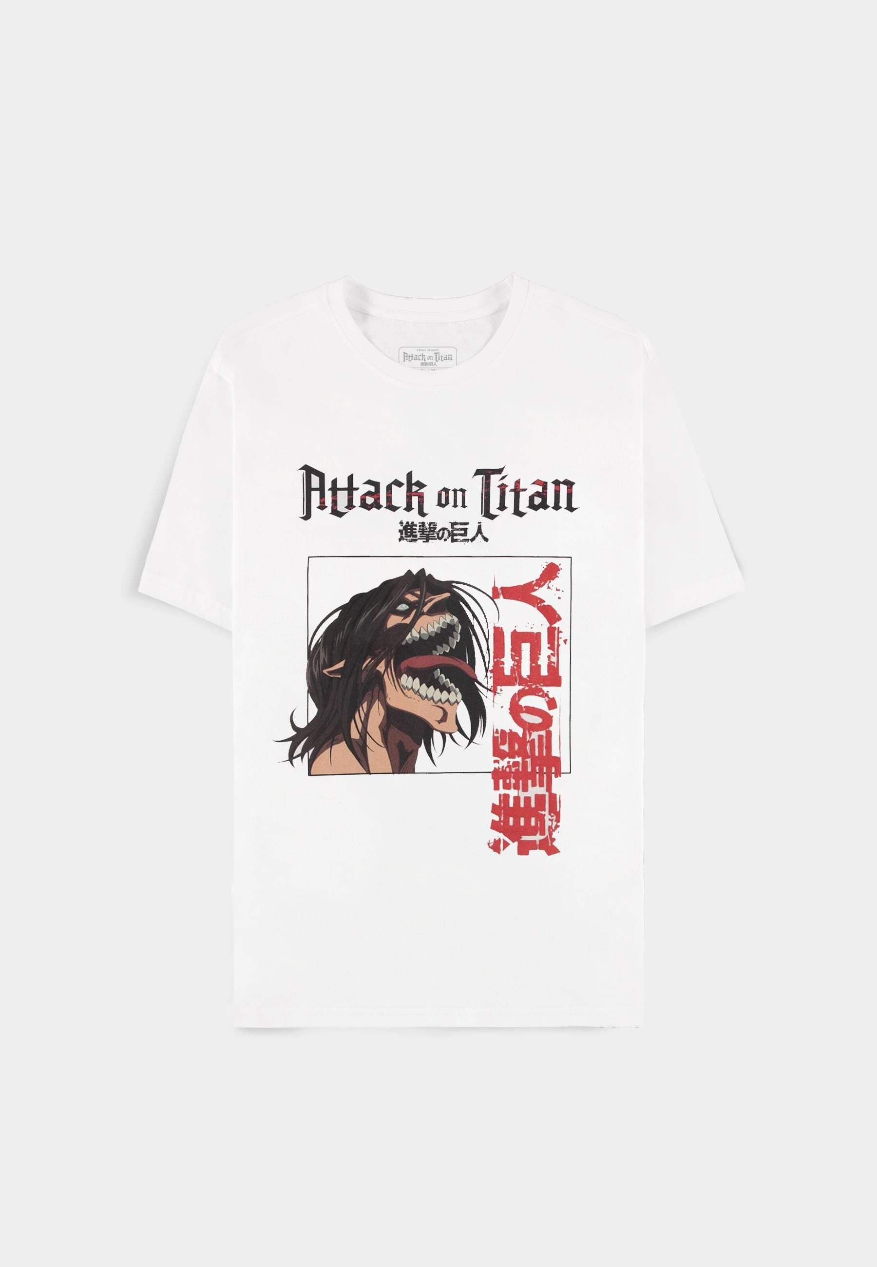 DIFUZED ATTACK ON TITAN - T-SHIRT BIANCA : EREN YEAGER TITAN TAGLIA XL - Disponibile in 2/3 giorni lavorativi Difuzed