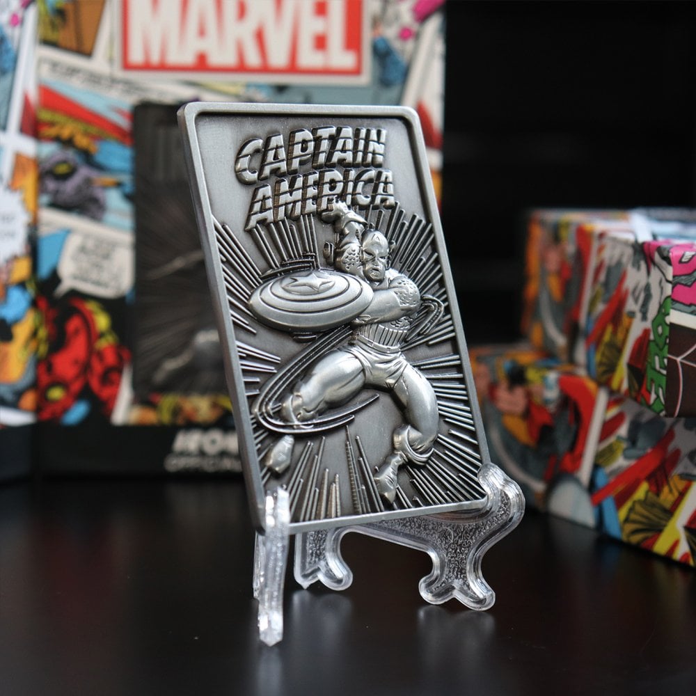 Marvel Comics : Capitan America - Lingotto da collezione con stampa in rilievo Limited Edition (7.5x5cm) - Disponibile in 2/3 giorni lavorativi GED