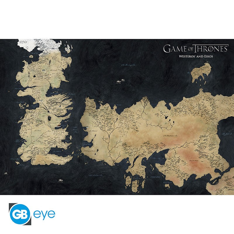 ABYSTYLE GAME OF THRONES: HOUSE OF DRAGON - Poser: Westeros Map (91.5x61) - Disponibile in 2/3 giorni lavorativi Abystyle