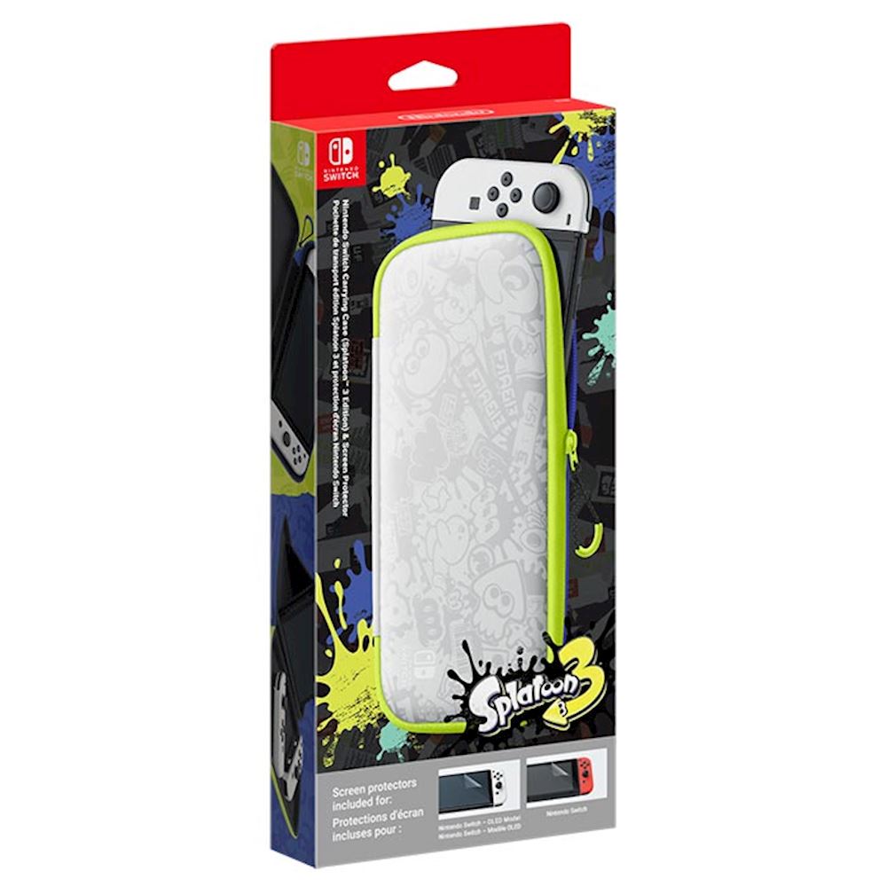 Switch Nintendo Switch Carrying Case (Splatoon 3 Edition) & Screen Protector Accessori - Disponibile in 2/3 giorni lavorativi